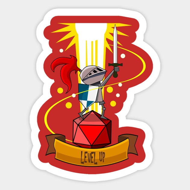 Level Up!!! Dnd Sticker TeePublic